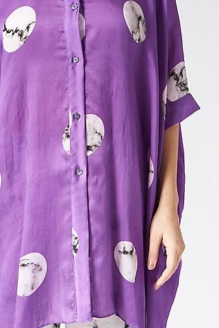 purple bemberg satin poncho