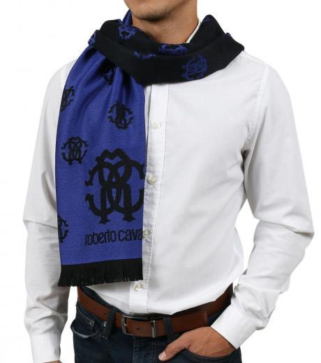 purple-black logo scarf