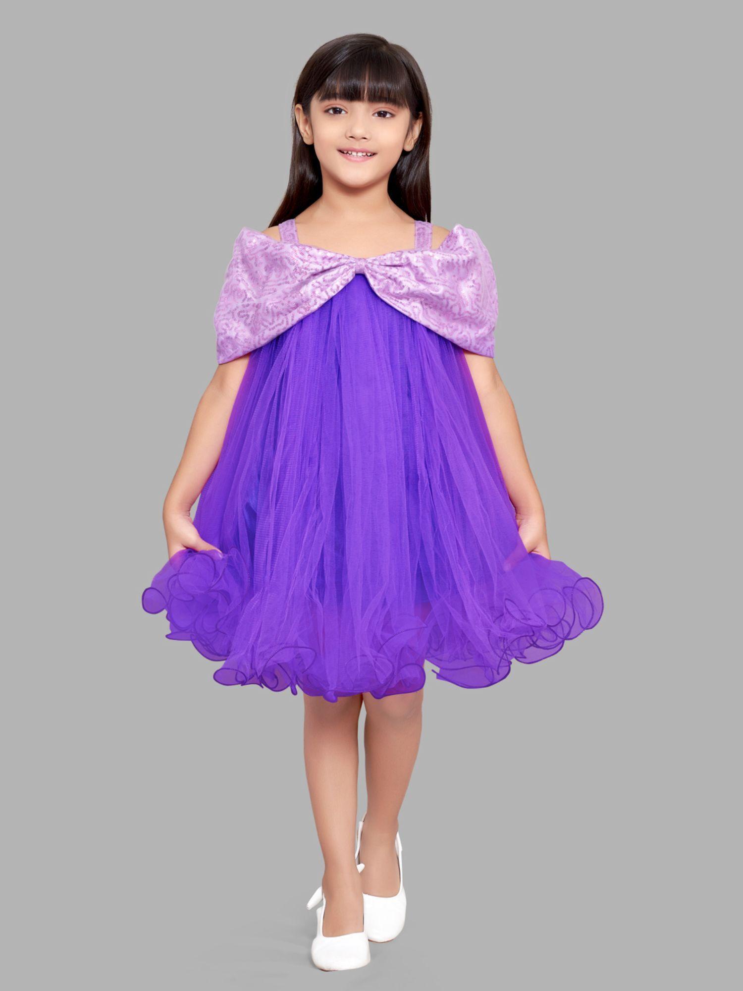 purple bow dress