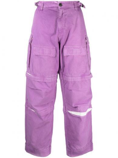 purple cargo trousers