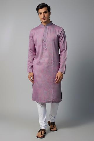 purple cotton kurta set
