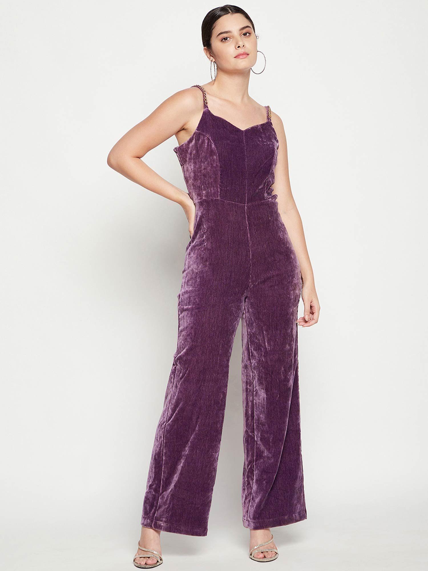 purple jumpsuits for women