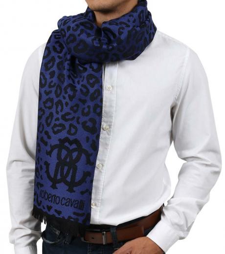 purple leopard print scarf