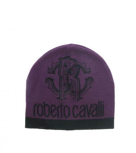 purple logo beanie