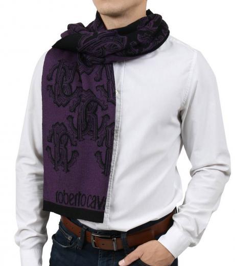 purple logo scarf
