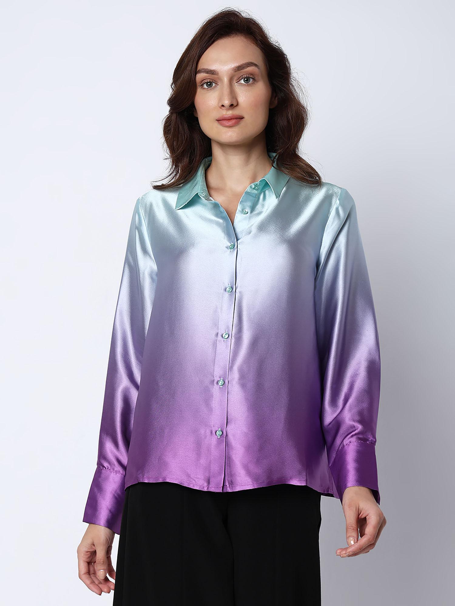 purple ombre full sleeves shirt