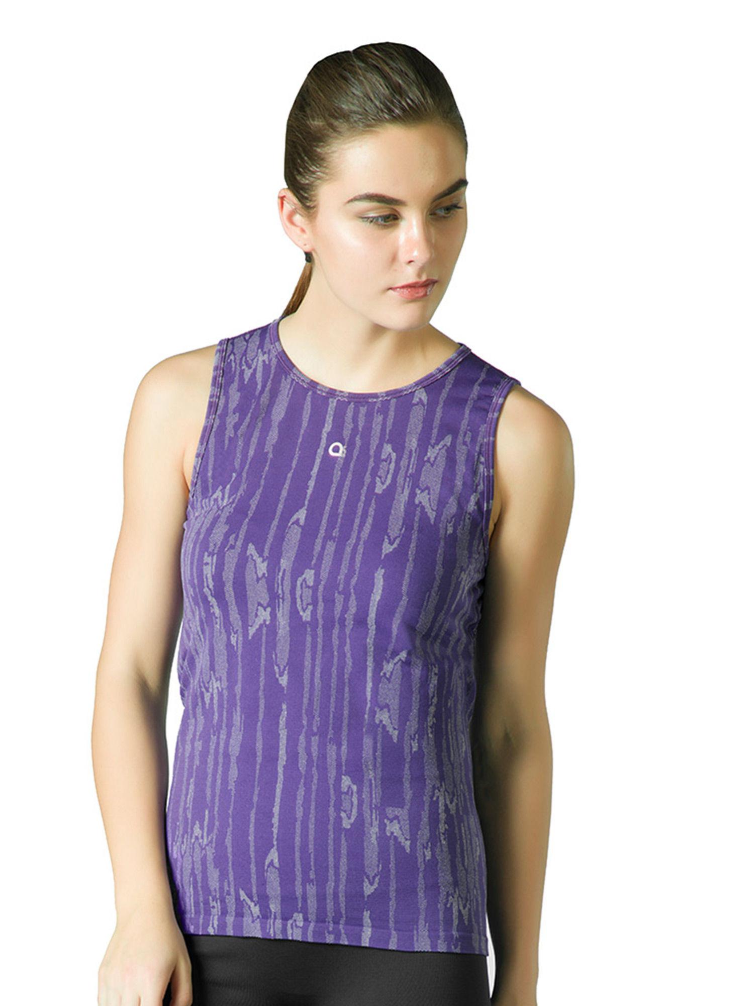 purple racerback tank top