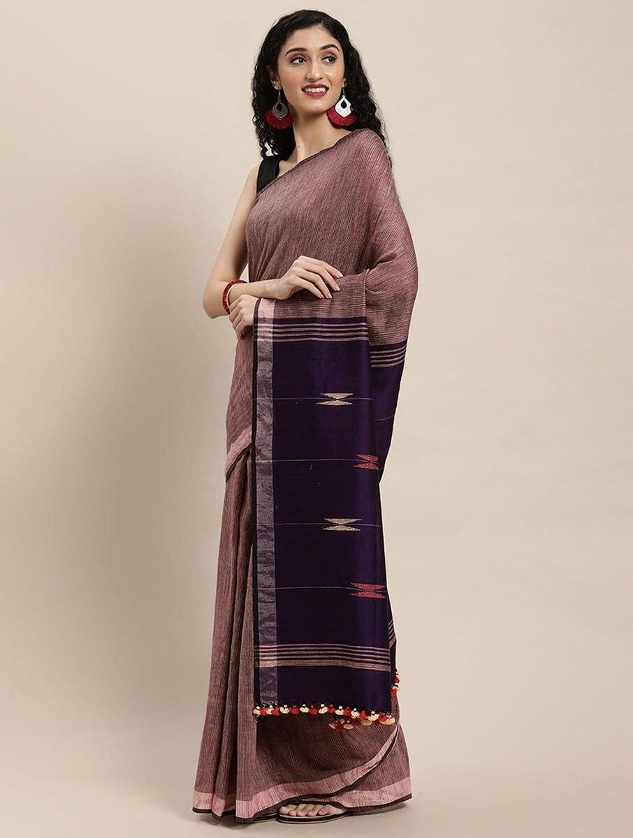 purple saree