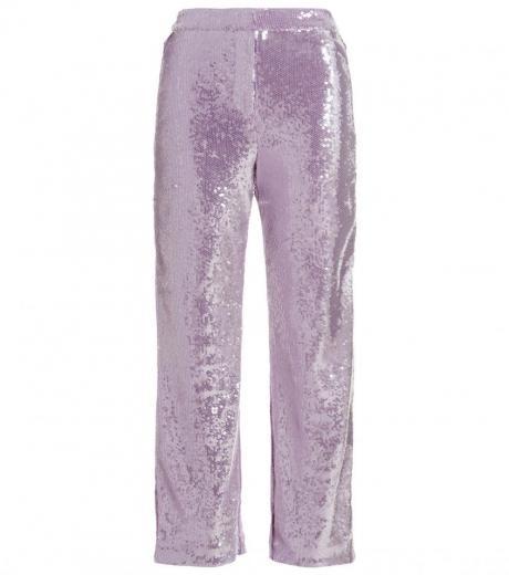 purple sequin pants