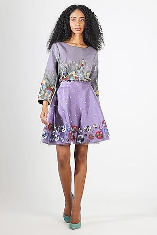 purple sequins top