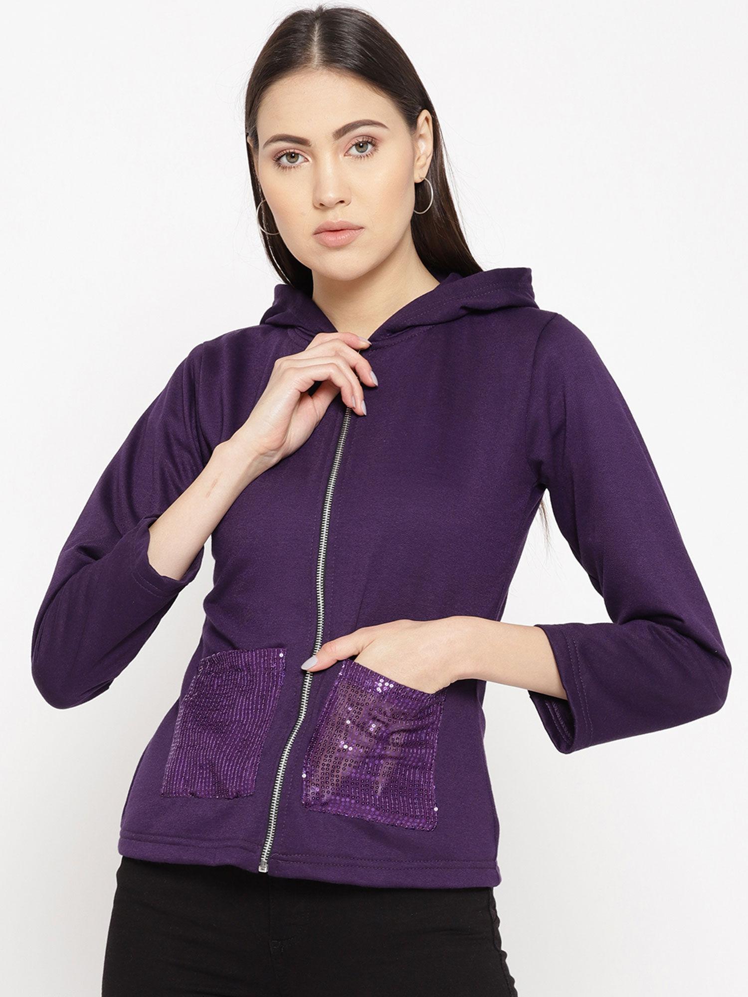 purple solid jacket