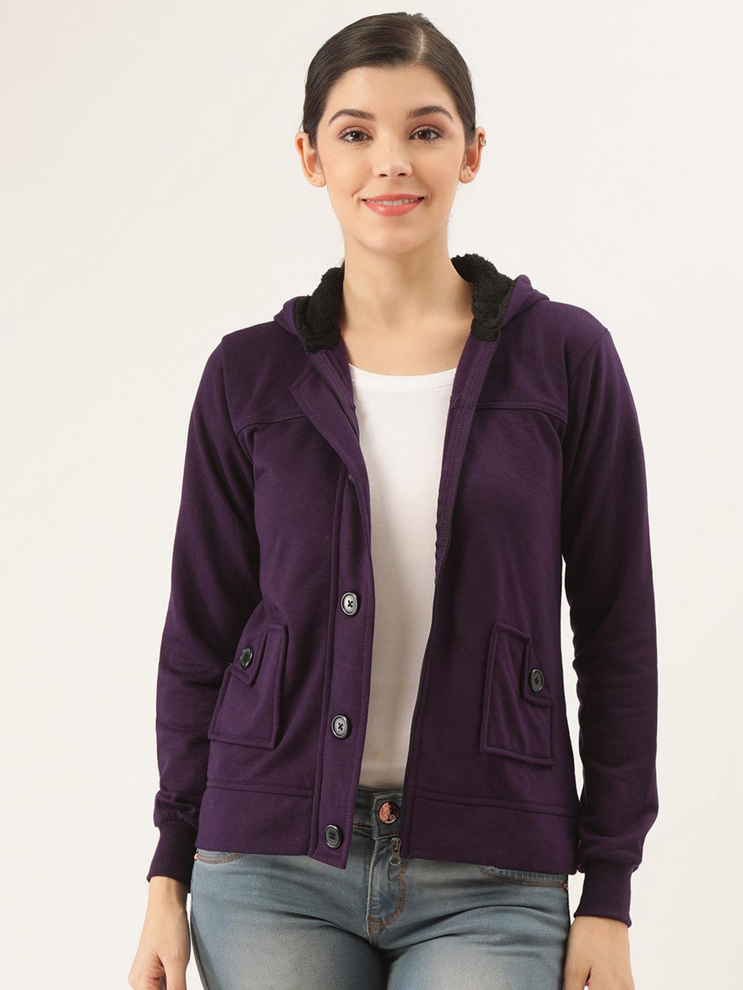 purple solid jacket