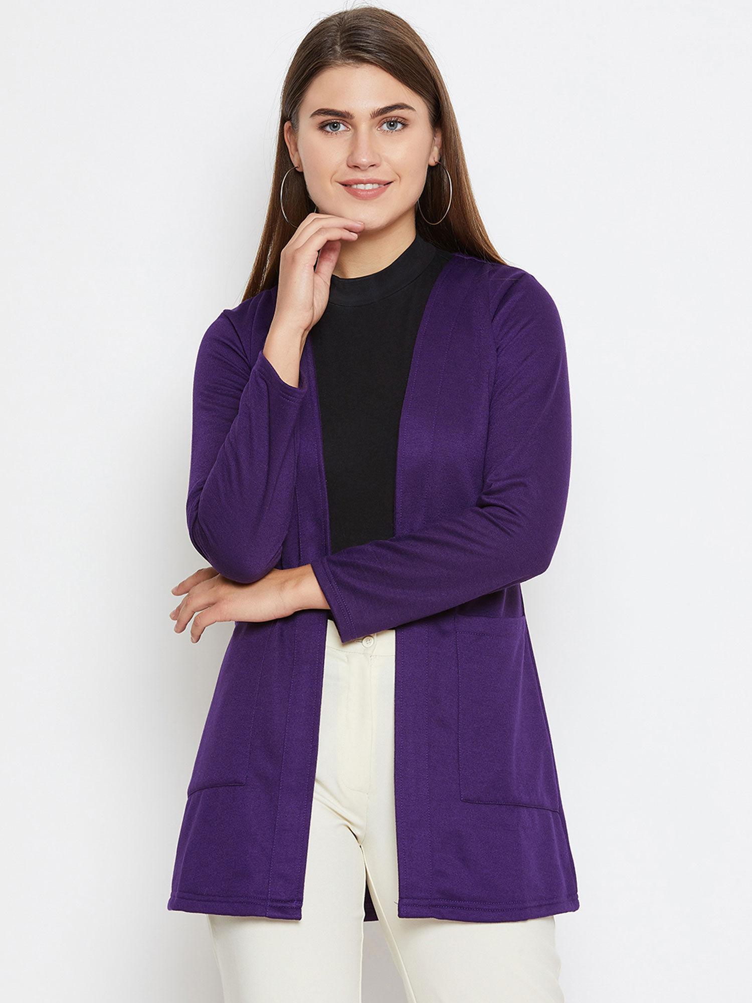 purple solid shrug