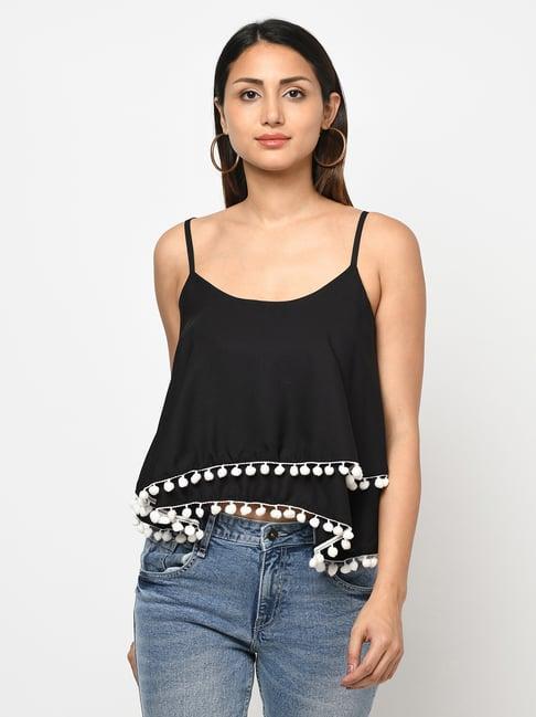 purple state black relaxed fit top