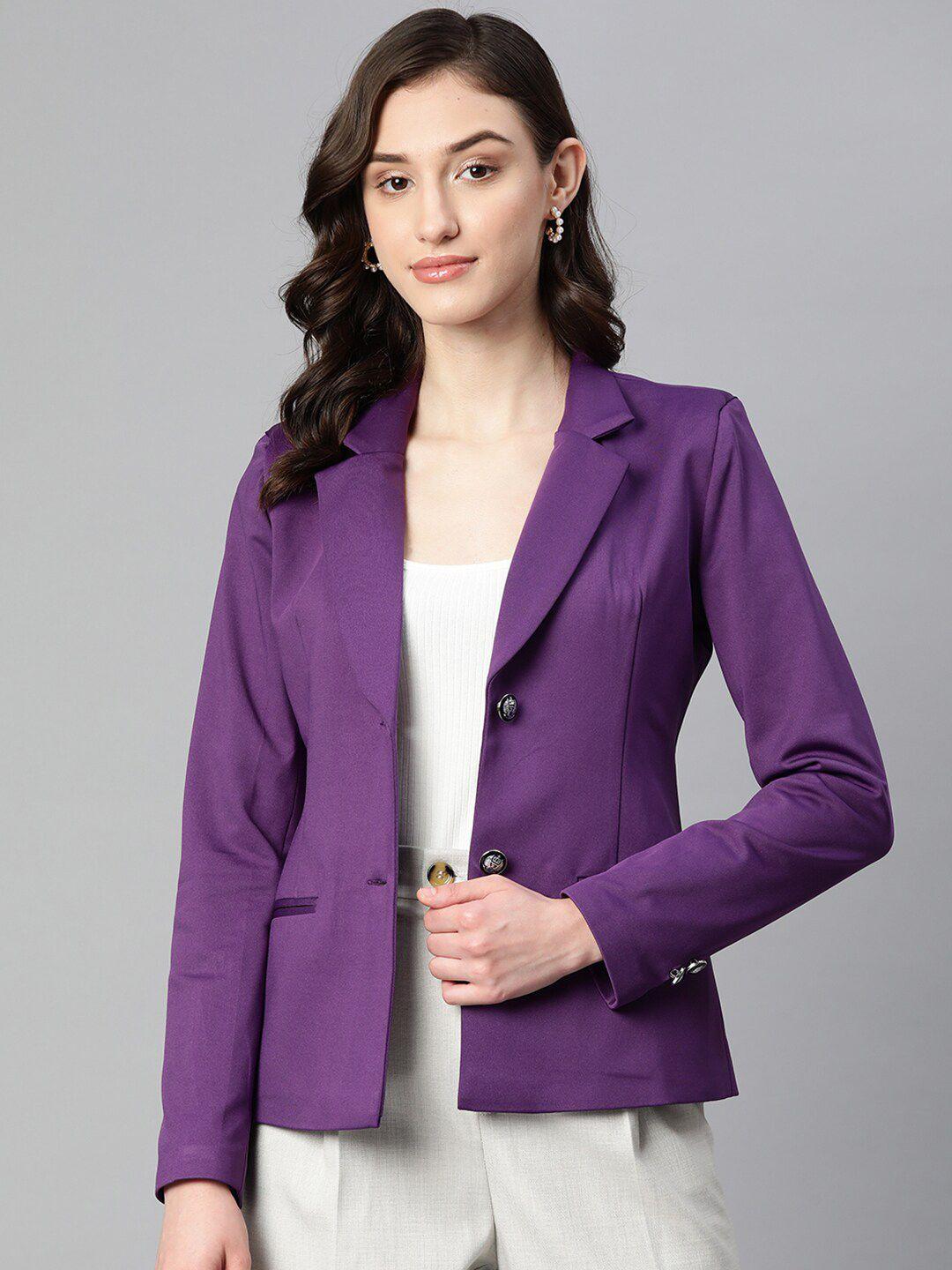 purple state slim-fit single-breasted blazer