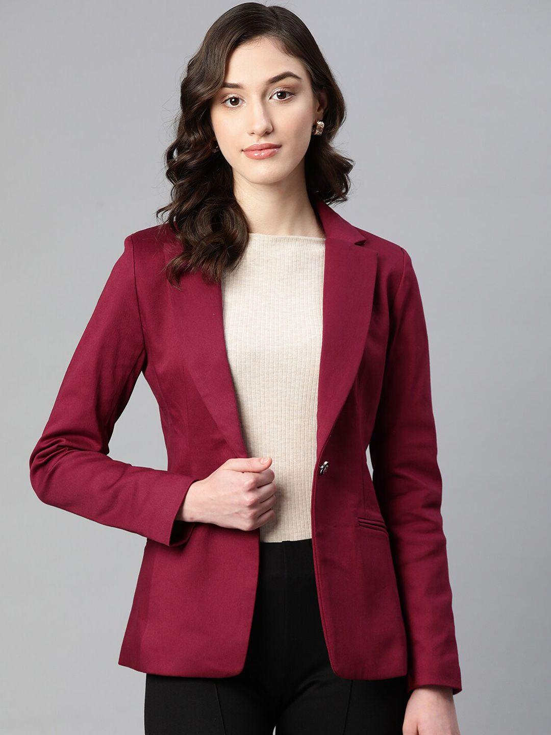 purple state slim-fit single breasted blazers