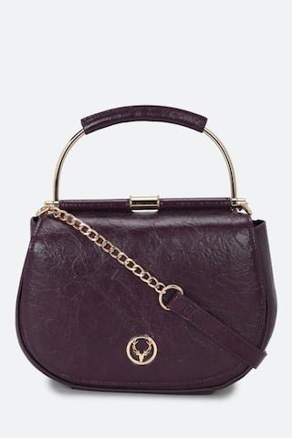 purple textured evening polyurethane women handbag