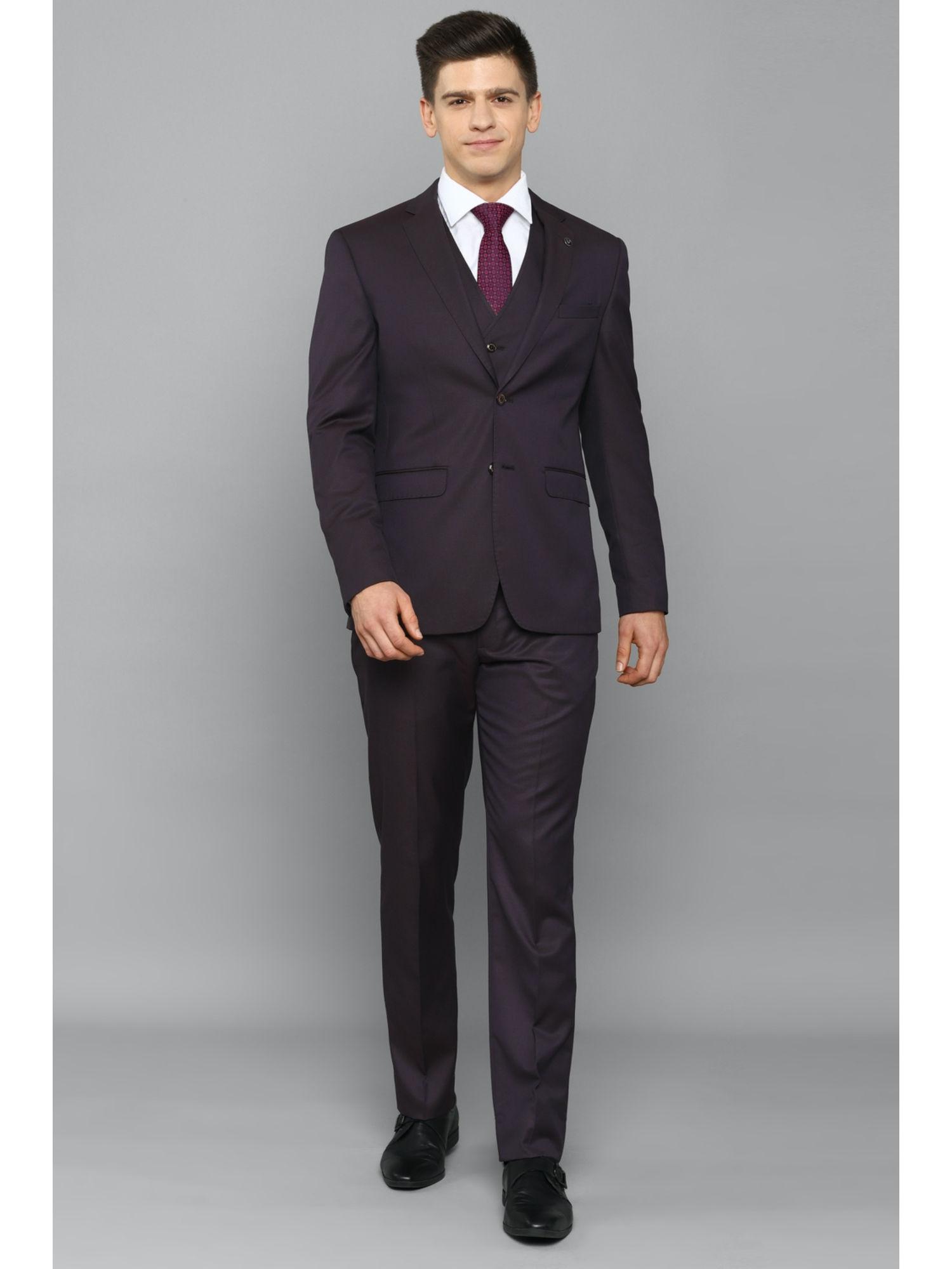 purple three piece suit (set of 3)