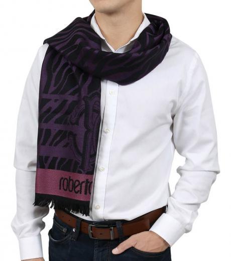 purple tiger print scarf