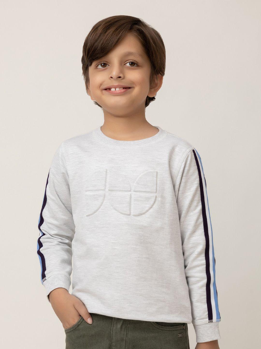 purple united kids boys grey melange sweatshirt