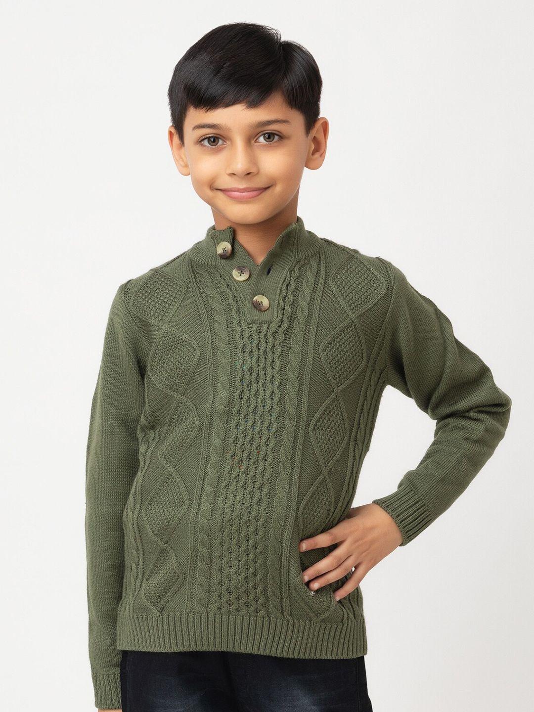 purple united kids boys olive green pullover