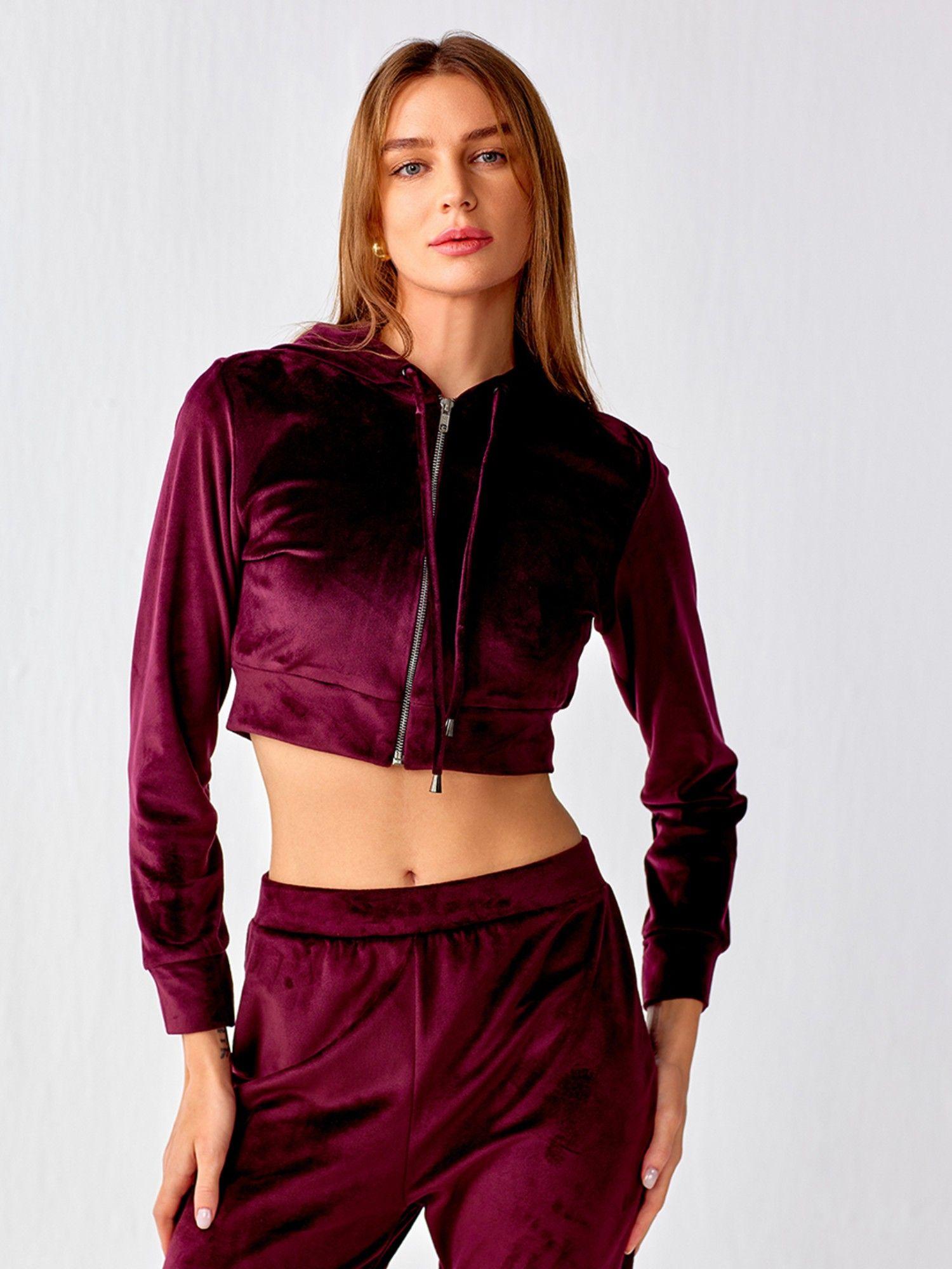 purple velour jacket