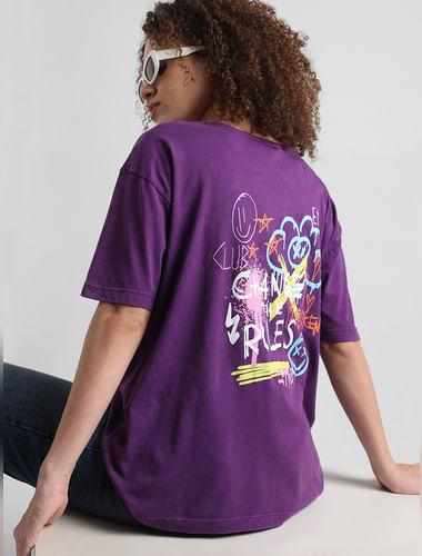 purple washed oversized t-shirt