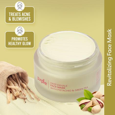 purplle deep exhale face mask with pistachio & green tea (50g)