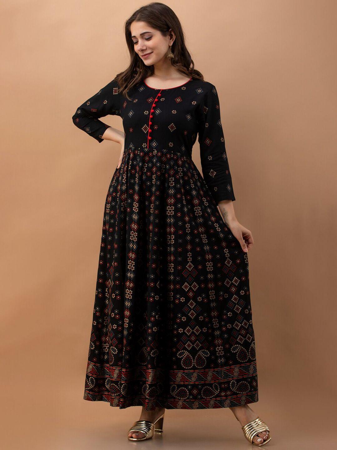 purshottam wala bandhani printed anarkali kurta