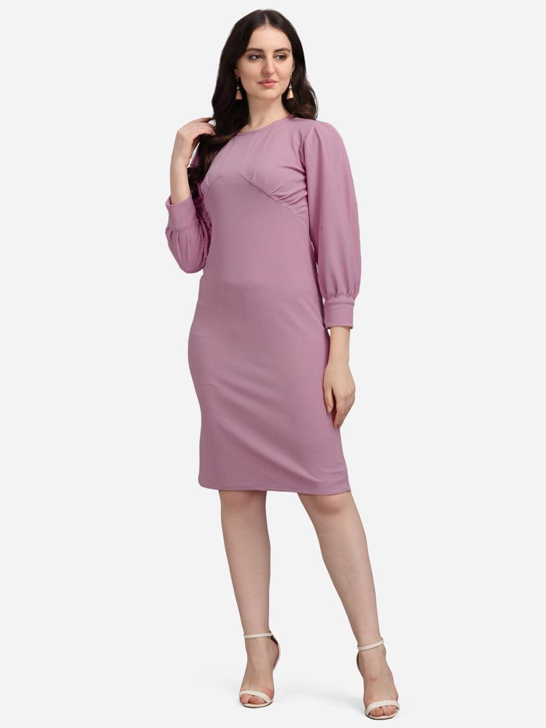 purvaja violet sheath dress