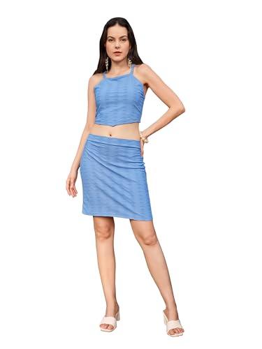 purvaja women’s mini co-ords ((nixa-003-ice_blue_x-large)