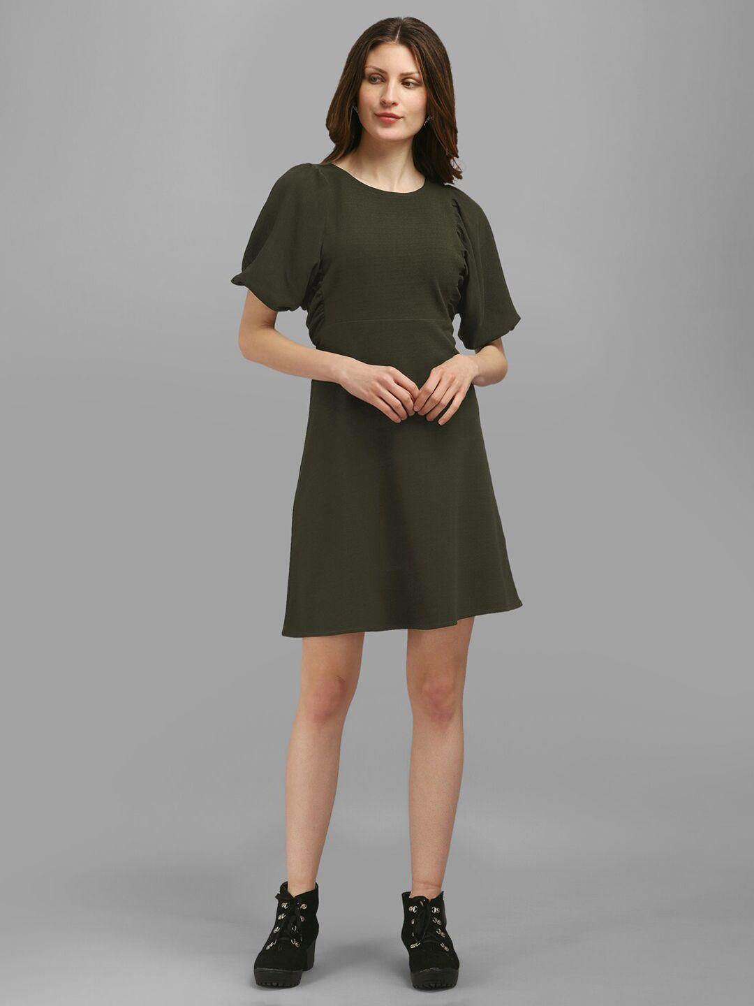 purvaja women round neck a-line dress