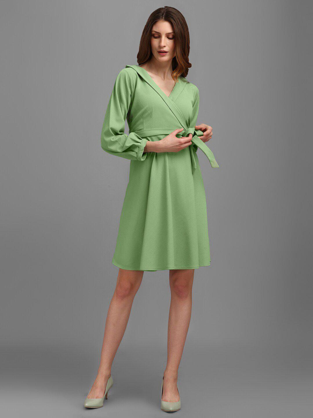 purvaja women v-neck wrap dress