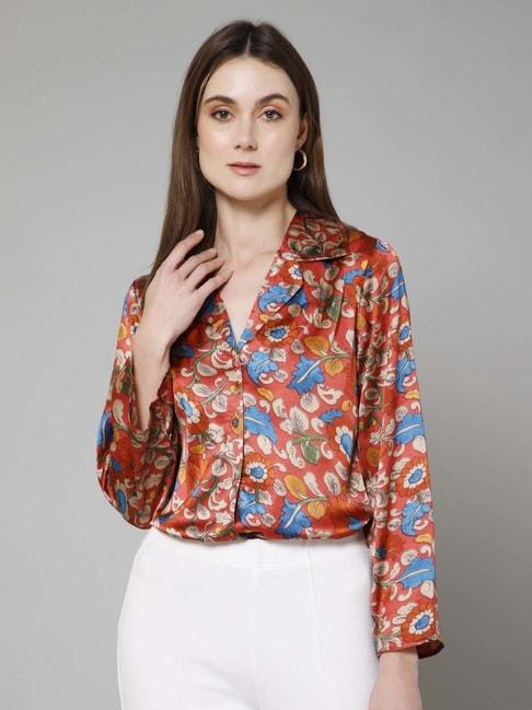 purys red floral print shirt