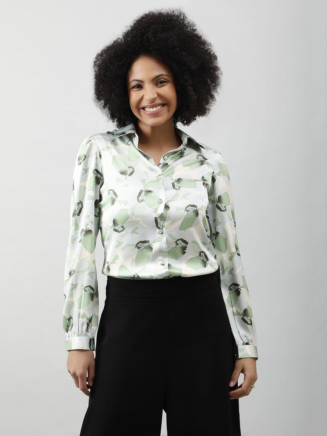 purys women smart opaque printed casual shirt