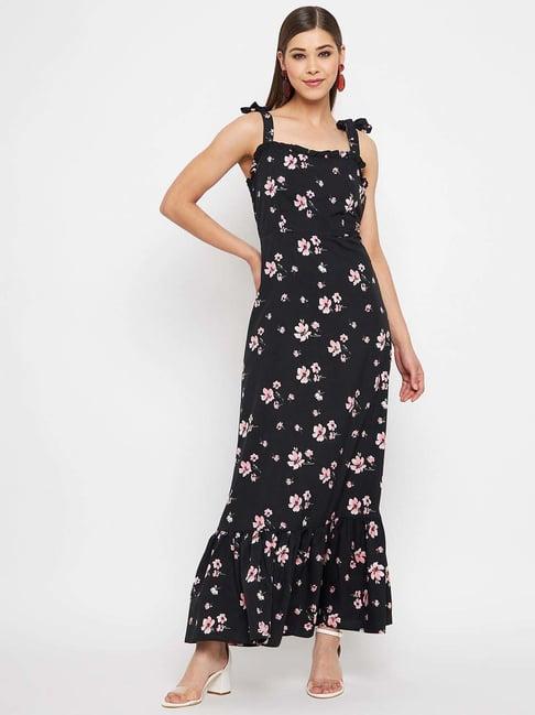 purys black printed maxi dress