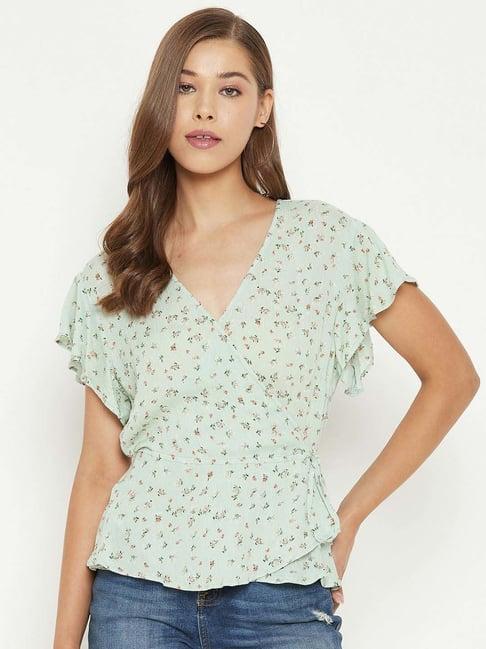 purys green printed top