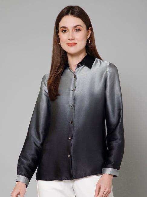 purys grey color-block shirt