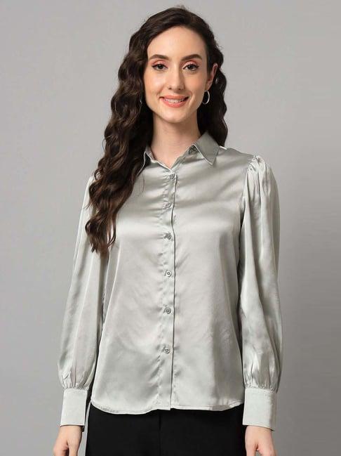 purys grey regular fit shirt
