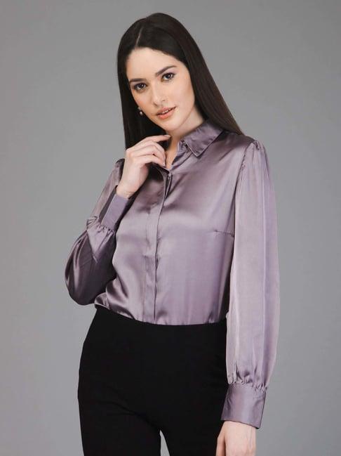 purys purple regular fit shirt