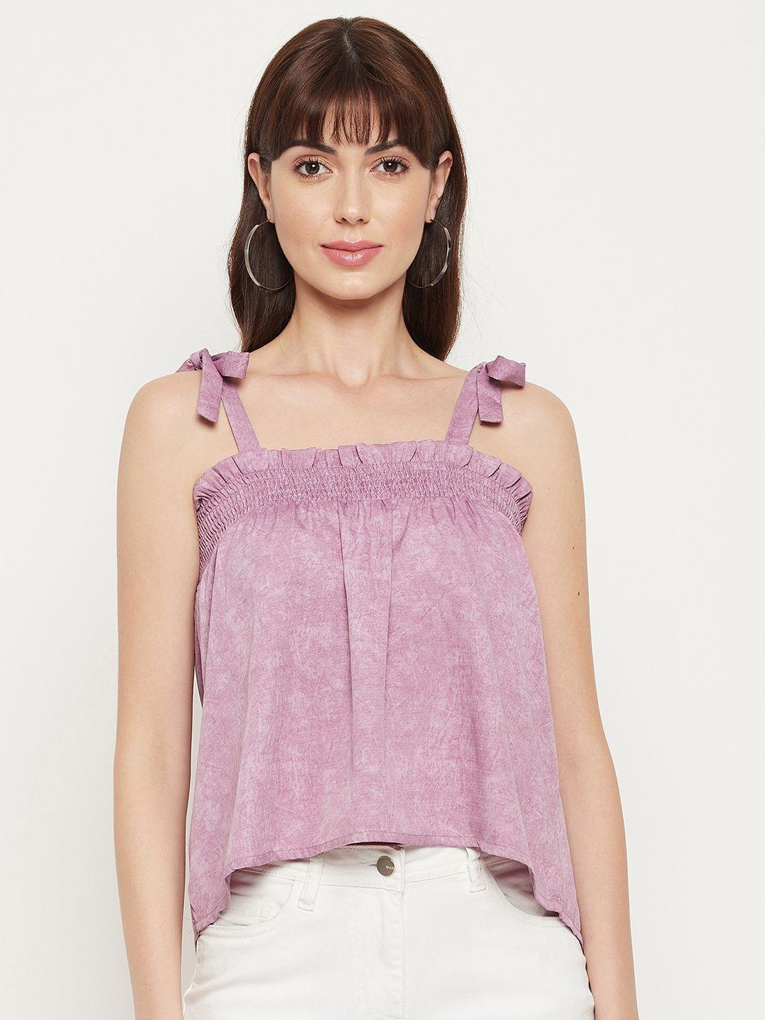 purys purple smocked top