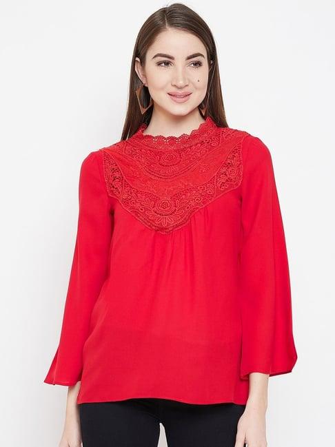 purys red regular fit top