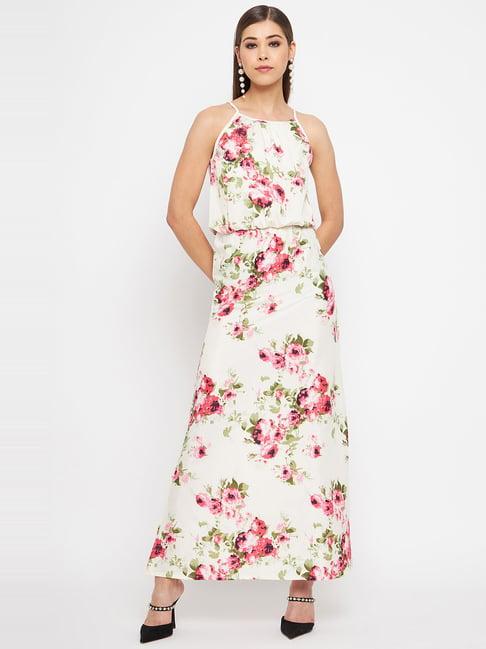 purys white floral print maxi dress