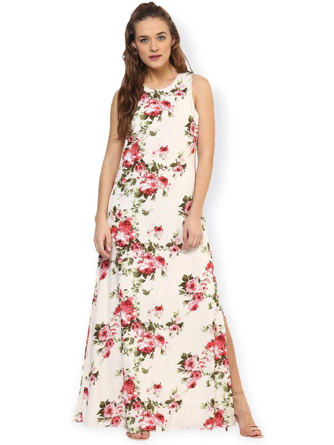 purys women off-white printed maxi dress