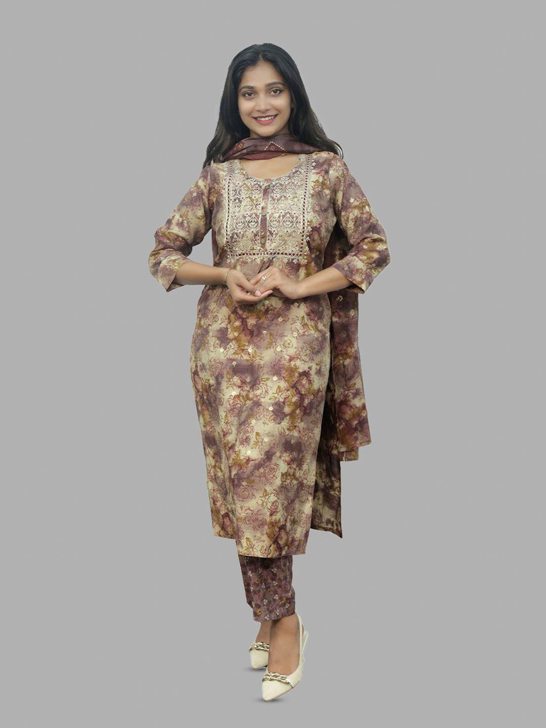 pushkara floral printed kurta set