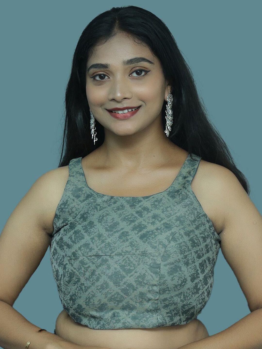 pushkara printed cotton pure cotton saree blouse