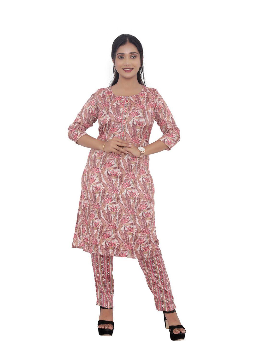 pushkara printed pure cotton flared sleeves kurta