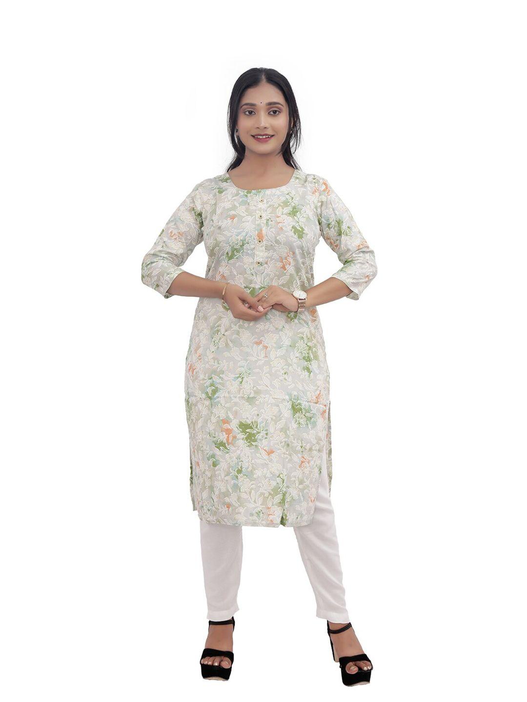 pushkara printed pure cotton flared sleeves kurta