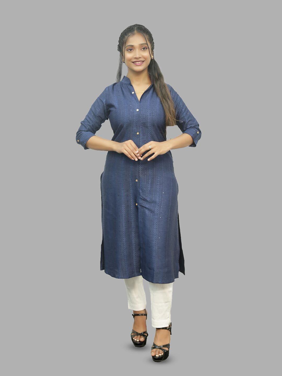 pushkara printed pure cotton flared sleeves kurta