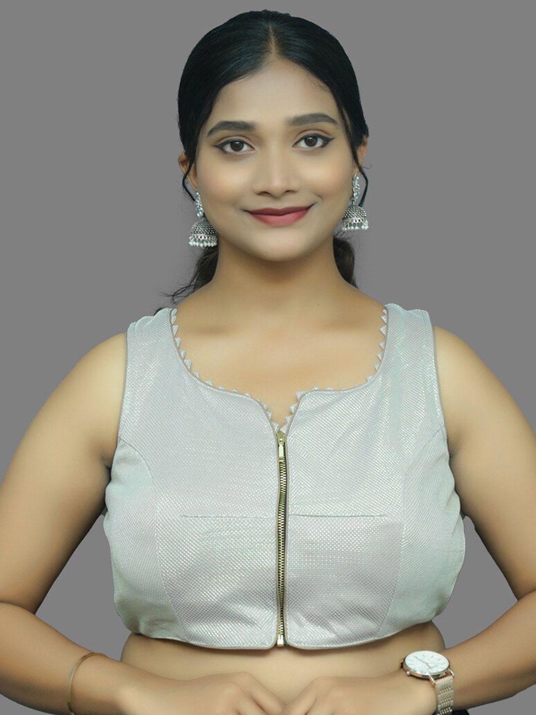 pushkara self design pure cotton saree blouse